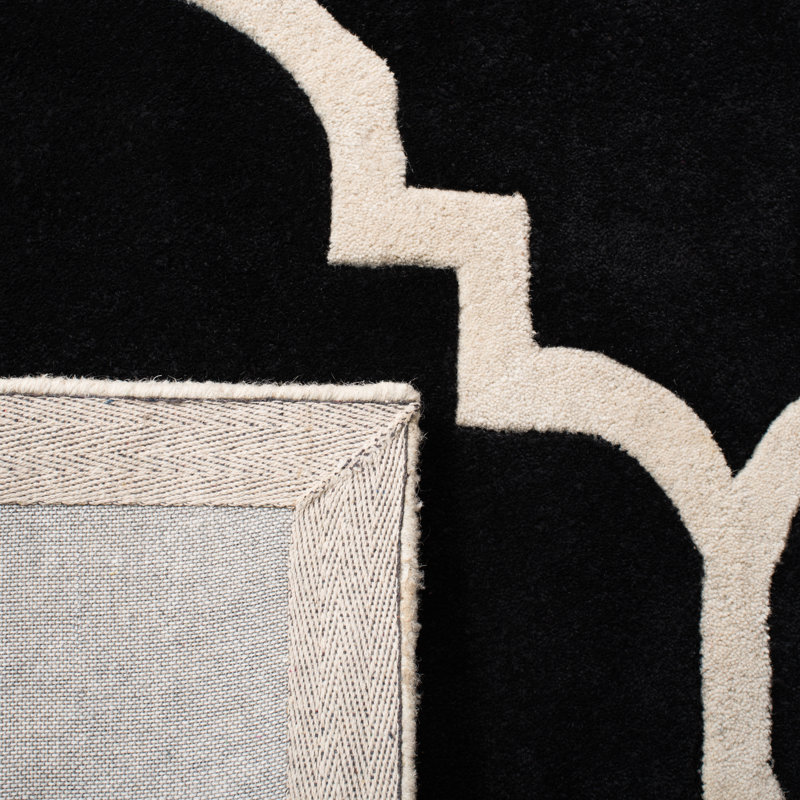 Carolene Hand Tufted Wool Geometric Rug, Rectangle 4' x 6'