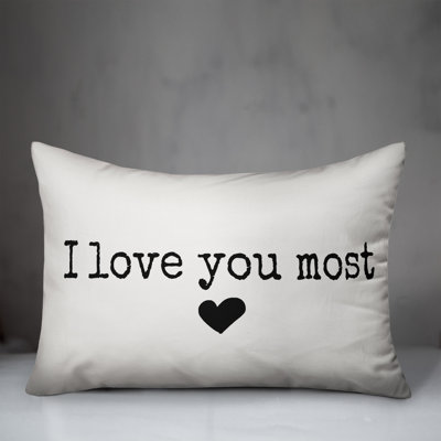  I Love You Most Lumbar Pillow