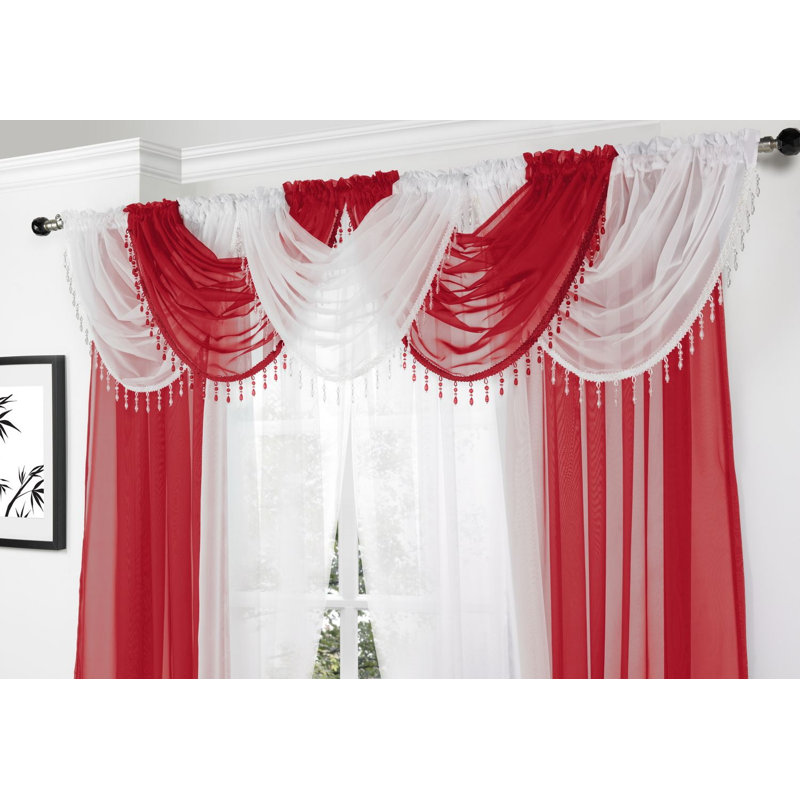 Summitville Sheer Curtain, Red