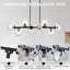 Lustre 8 lumières en verre Mid-Century-929621392