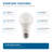 Euri Lighting A19 LED Bulb, 12W, 1100 lm, 75W Eq., 2700K, E26, Dimmable, CEC/JA8, UL
