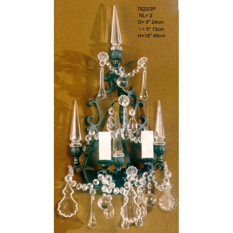 Crittendon Candle Wall Light, Antique Silver
