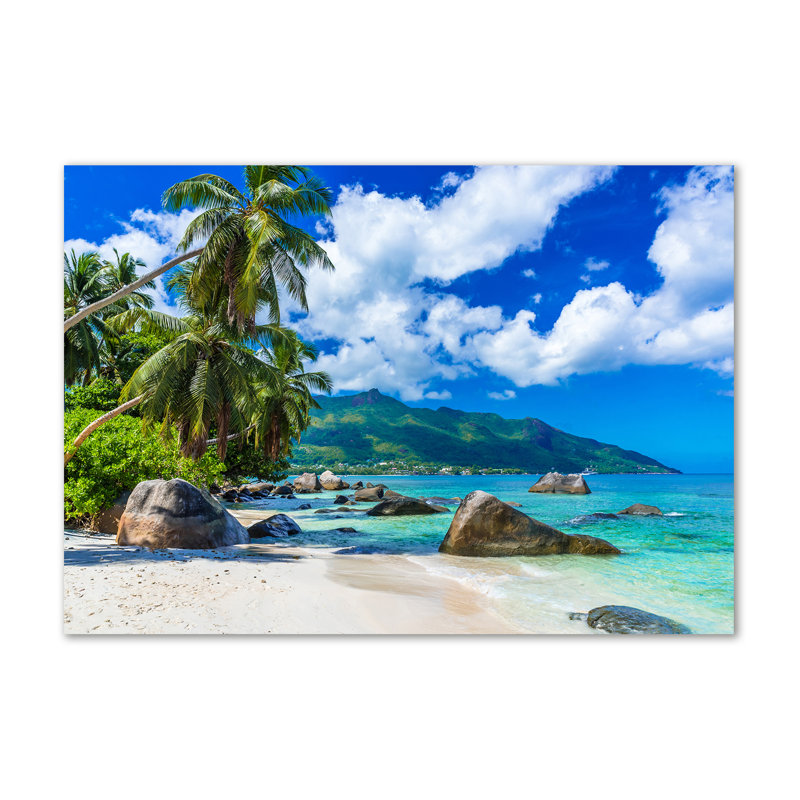 Seychelles Beach - Wrapped Canvas Print