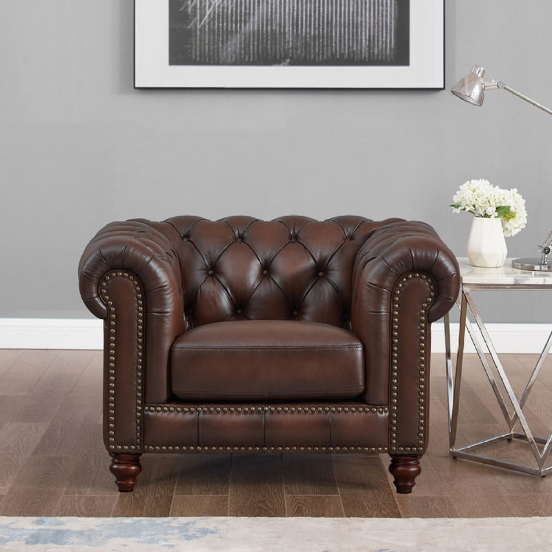 Fauteuil en cuir Alton