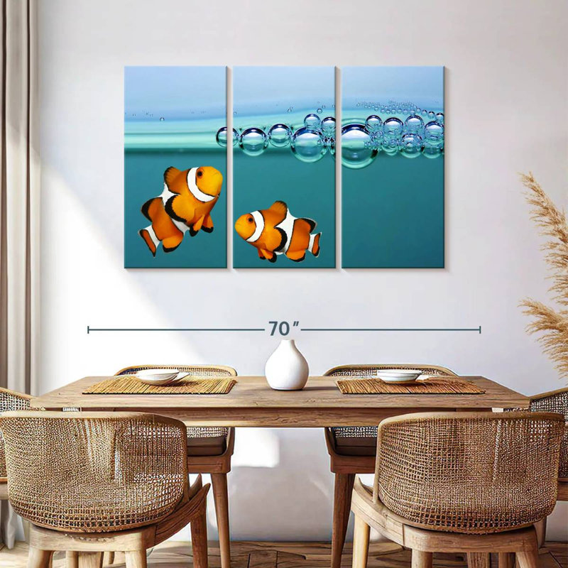 Brampt Clownfish Blowing Bubbles, 36" H x 57" W