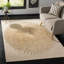 Tapis beige / beige en laine touffeté à la main Amier-27095373