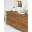 Commode en bois massif rustique, rangement multi-tiroirs