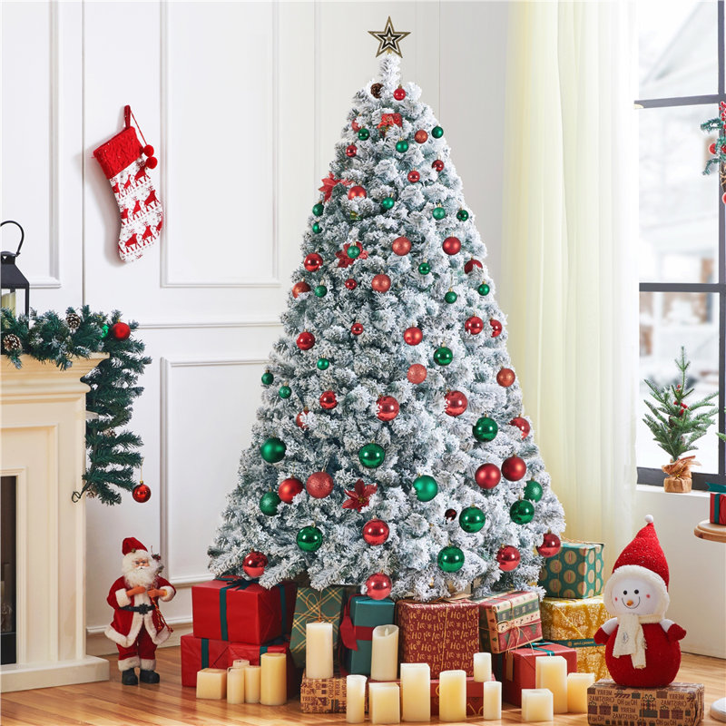 Arbre de Noël artificiel en épinette Jaleana, 7.5', Vert