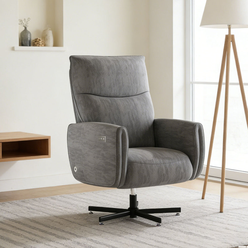 Fauteuil inclinable électrique pivotant, Gris