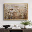 «Neutral Toned Dried Wildflowers Field», reproduction d'art sur toile encadrée-405333719-405333721
