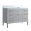 Ensemble de meuble-lavabo autoportant 48 po entièrement assemblé en bois massif avec plateau en marbre d'ingénierie entièrement assemblé