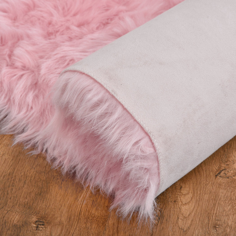 Divion Faux Sheepskin Indoor Rug, Runner 2' x 6'