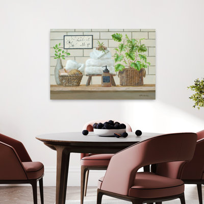 Still Life Bath I 1 Piece Wrapped Canvas Wall Art