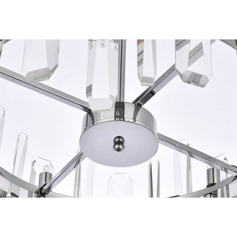 Marlow 6 - Light Unique/Statement Pendant, Chrome, 57.5" H x 20" W x 20" D