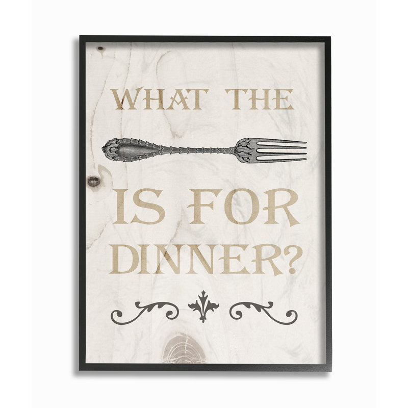 «What The Fork» par Daphne Polselli, reproduction d'art graphique sur bois, Giclée encadrée noir minuit