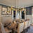 Modern Linear Chandelier With Gradient Glass Globes