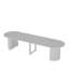 Table de salle à manger extensible blanche, console rectangulaire en MDF transformable en table à manger pour 10 personnes, meuble de cuisine multifonctionnel pliable
