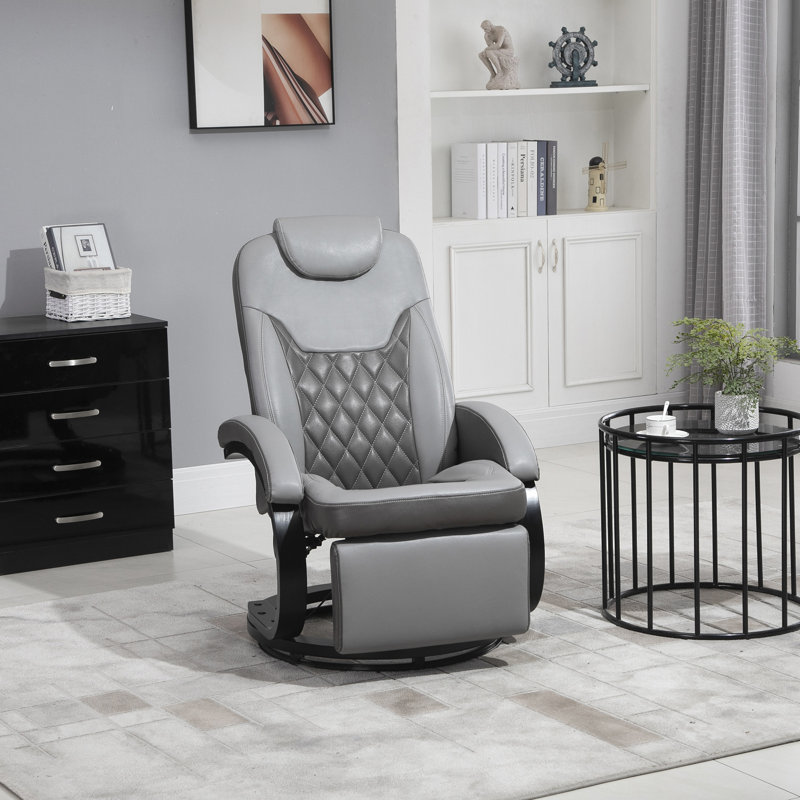 Fauteuil inclinable en polyuréthane avec repose-pieds HOMcom