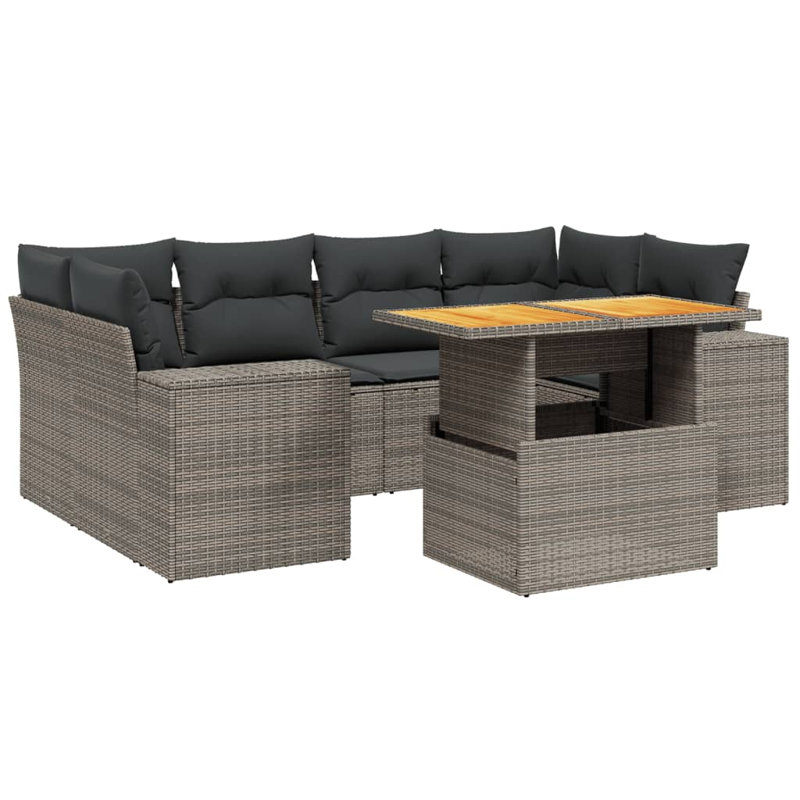Ensemble de canapé de jardin Vidaxl gris