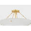 Loburn Semi Flush in Aged Brass