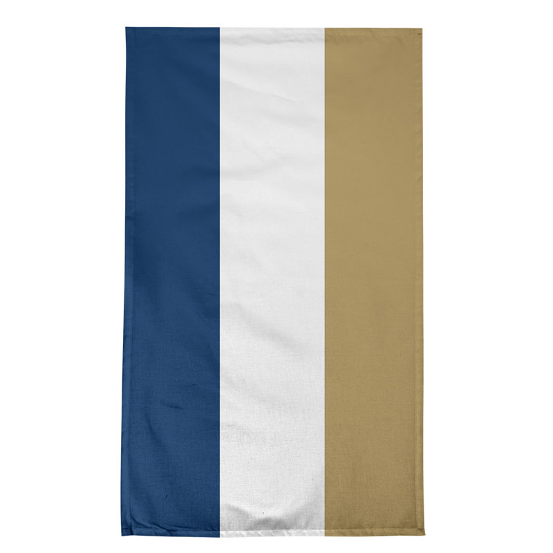 Stripe Tea Towel Kitchen Towel, Navy Blue//Gold Basketball, Cotton Blend