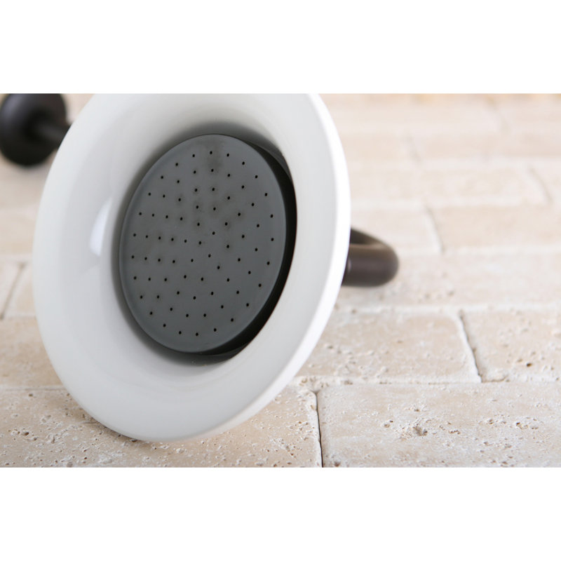 Kingston Brass Victorian 6-5/16-Inch Round Raindrop Ceramic Shower Head, Oil Rubbed Bronze