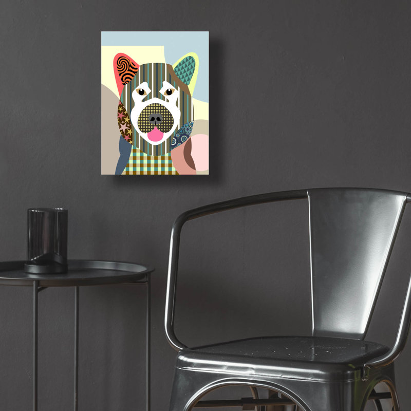 «Akita Dog» par Lanre Adefioyue, H 16 po x l 12 po x P 0,13 po