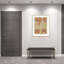 «The Creative Bunch Studio», plante d'intérieur abstraite orange sur fond brun clair encadrée sur papier par The Creative Bunch Studio-91291774-91291780