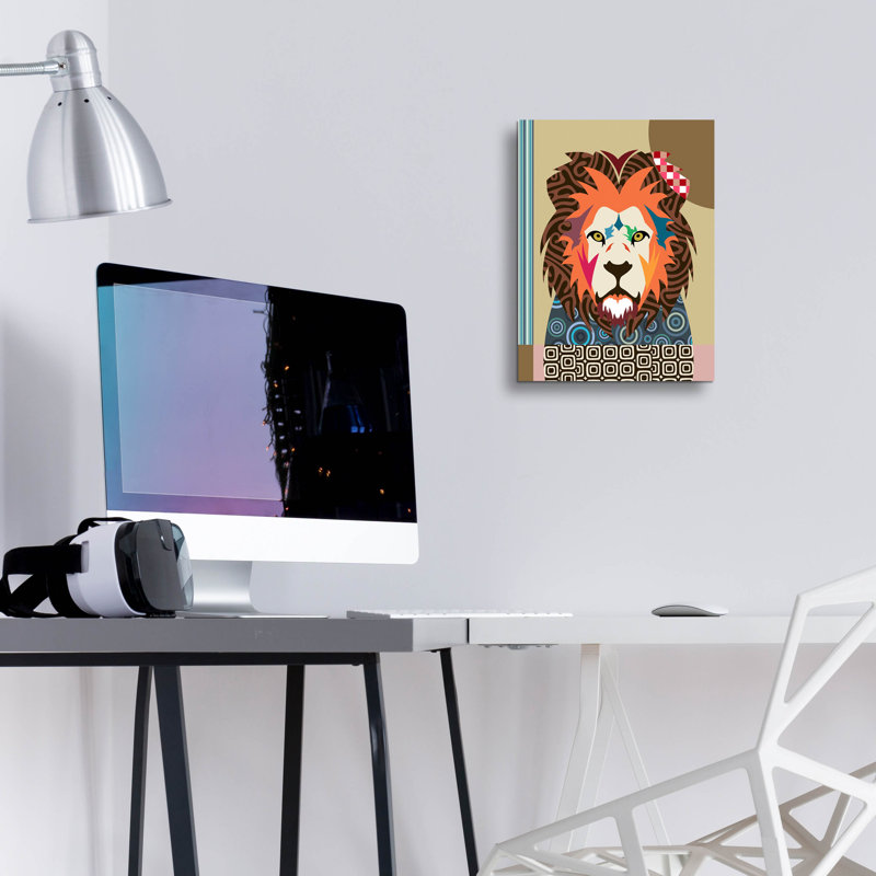 Dakota Fields «Cecil The Lion» par Lanre Adefioye, art mural en verre acrylique, 24 po x 36 po, H 16 po x l 12 po x P 0,13 po