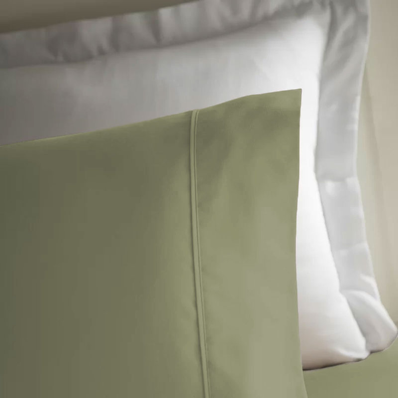 Wayfair Basics® 1800 Series Soft Microfiber Sheet Set, Sage, California King Sheet Set with 4 Pillowcases