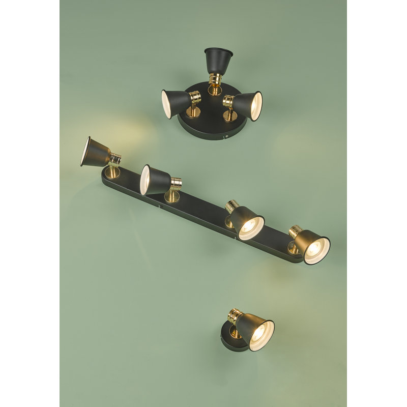 Seth 68cm 4 -Light Track Kit, Black/Rose Gold