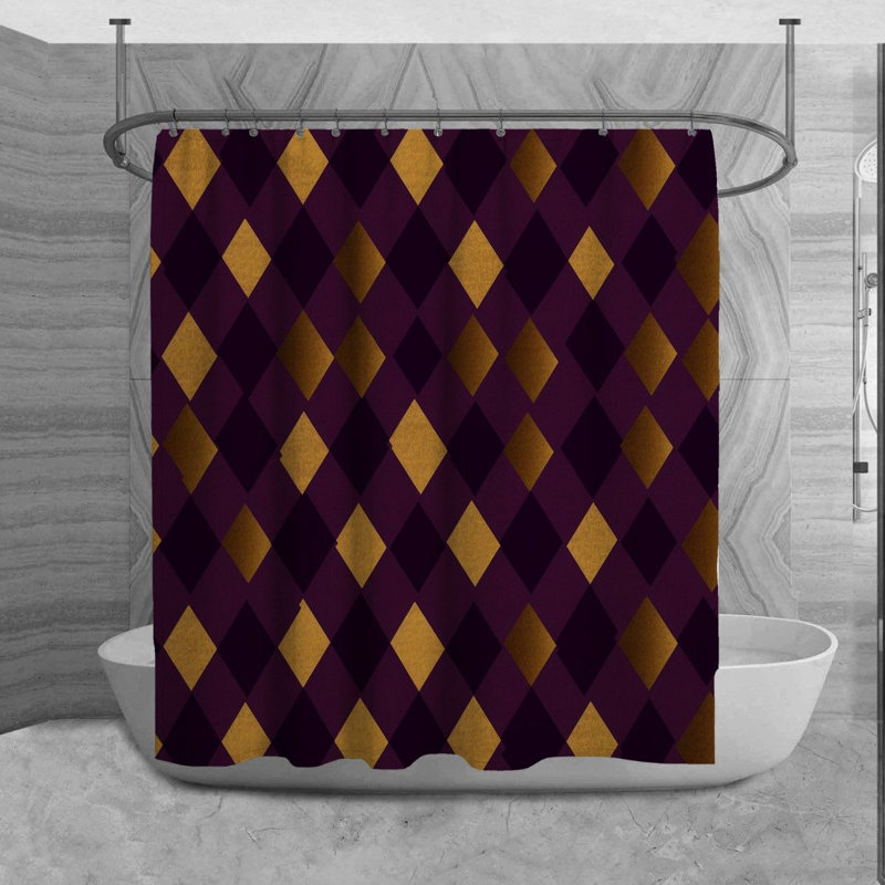 Rideau de douche Marisse Argyle, H 93 po x l 70 po