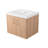 24 Inch Modern Bathroom Vanity With Sink, Wall Mounted Floating Cabinets Doors, Gold Handles, White Resin Sink Combo Set-78024710