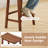Saddle-Seat Counter Height Stools Set of 2 Backless Barstools w/ Curved Seat-1578976393
