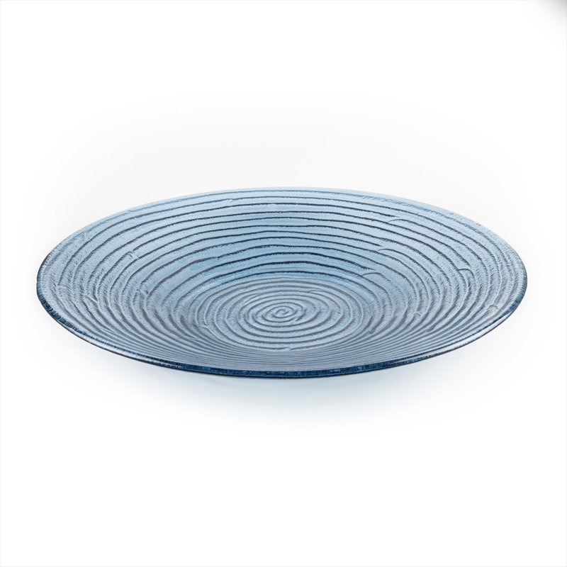 Diamètre de la vaisselle en verre: H 17,75 po: 3 po Bol rond en verre gris anthracite, Bleu