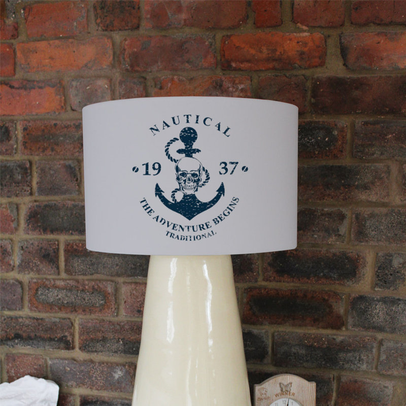 Cotton Drum Lamp Shade ( Uno ), 22cm H x 25cm W x 25cm D