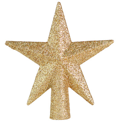 Décoration pour sommet de sapin étoile scintillante 5,5 po