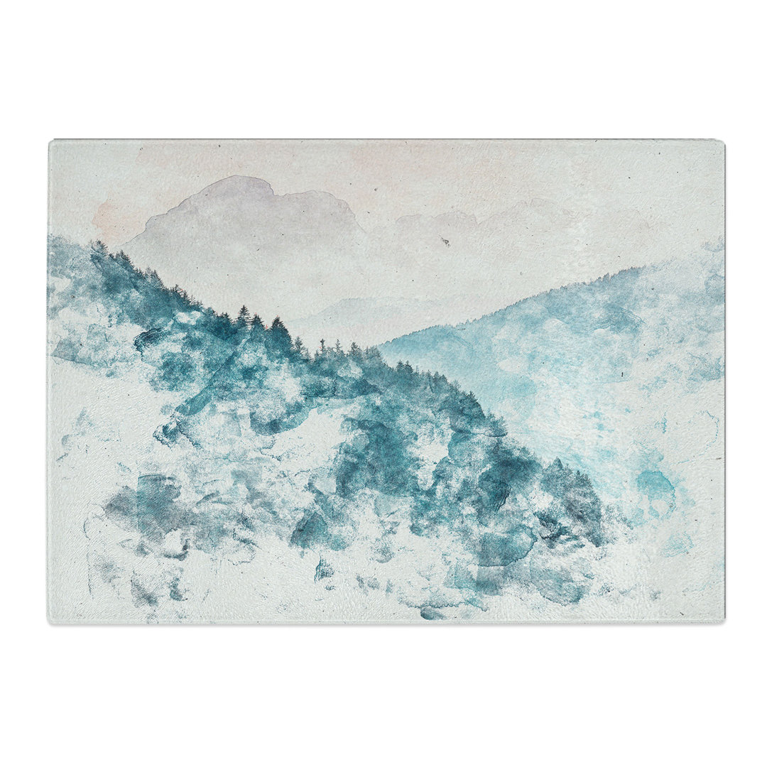 Tempered Glass the Forest Angles Chopping Board