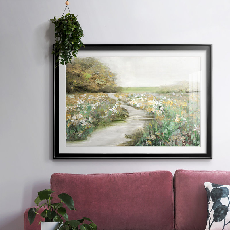 Quiet Meadow, reproduction d'art encadrée, Noir, H 30 po x l 44 po x P 1,5 po