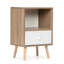 Table d'appoint de bureau moderne avec tiroir et tablette, style Mid-Century