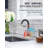 Single Handle Stainless Steel Bar Kitchen Faucet With Swivel Spout And Deckplate-105268414