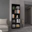 Bibliothèque noire à 5 tablettes