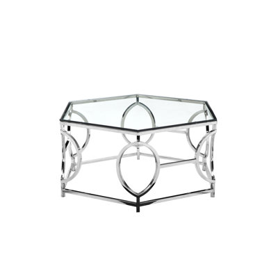 Arthur Hexagon Chrome Coffee Table