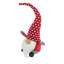 Figurine de Noël gnome 20,5 po rouge, blanc et gris