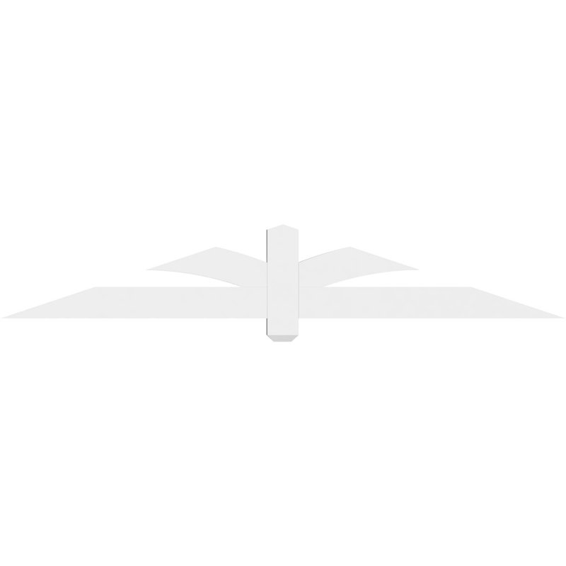 Support pour pignon en PVC Redmond, H 12 po x l 72 po (pas: 4/12), P 2 po x F 4 po