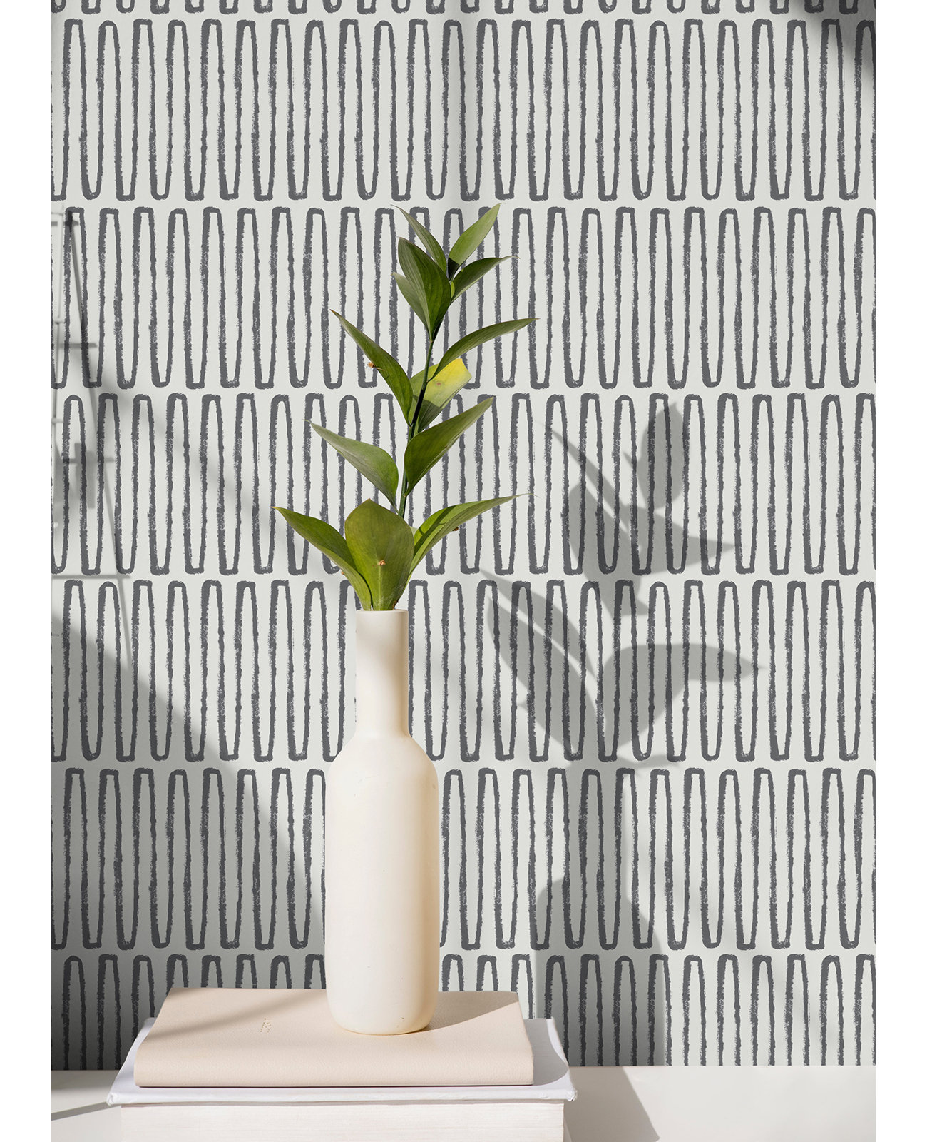 Tiberias Charcoal Peel and Stick Wallpaper