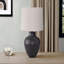 Lampe de table - H 26 po, métal noir