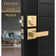 Mega Handles ROBELL Reversible Entry Door Lever and Single Cylinder Deadbolt Lock Combo Pack | Modern Keyed Lever | Keyed Alike Pack of 3