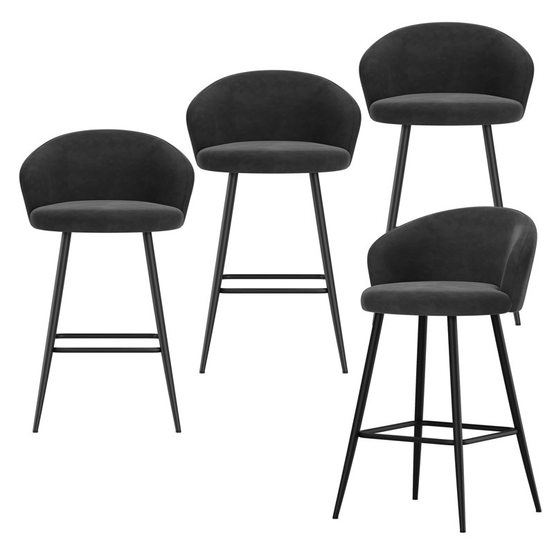Latitude Run Upholstered Counter Stool Set of 4