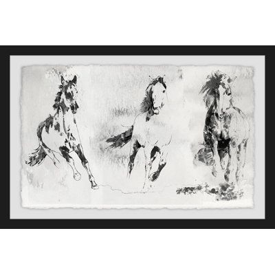 « running cheval 2 », reproduction encadrée